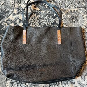 Ted Baker Black Leather Tote Bag